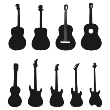 380x380 Guitar Clipart Silhouette