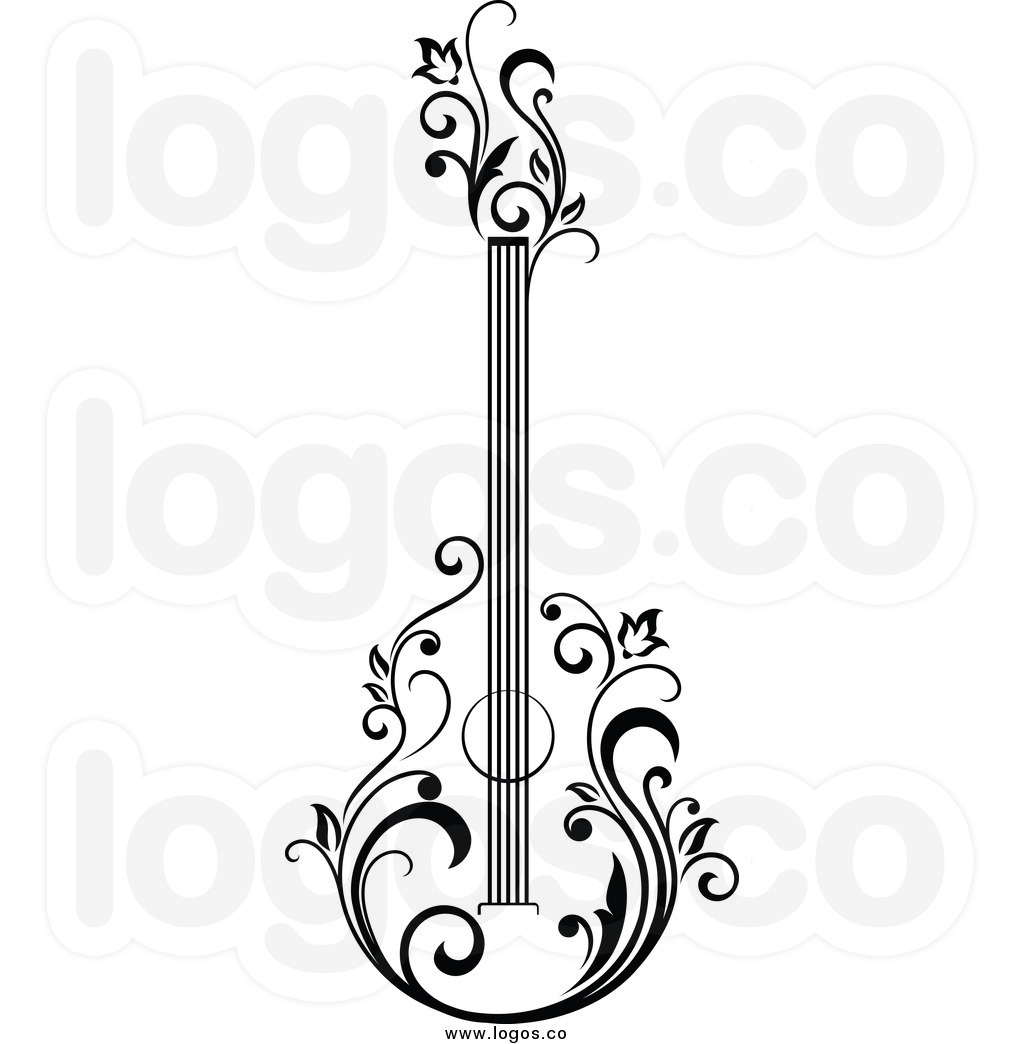 1024x1044 Guitar Clipart Floral