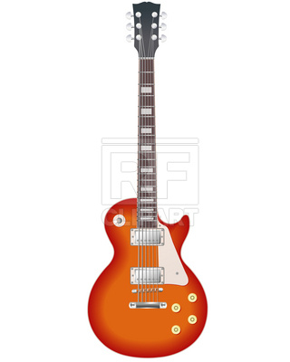 320x400 Retro Electric Guitar Royalty Free Vector Clip Art Image