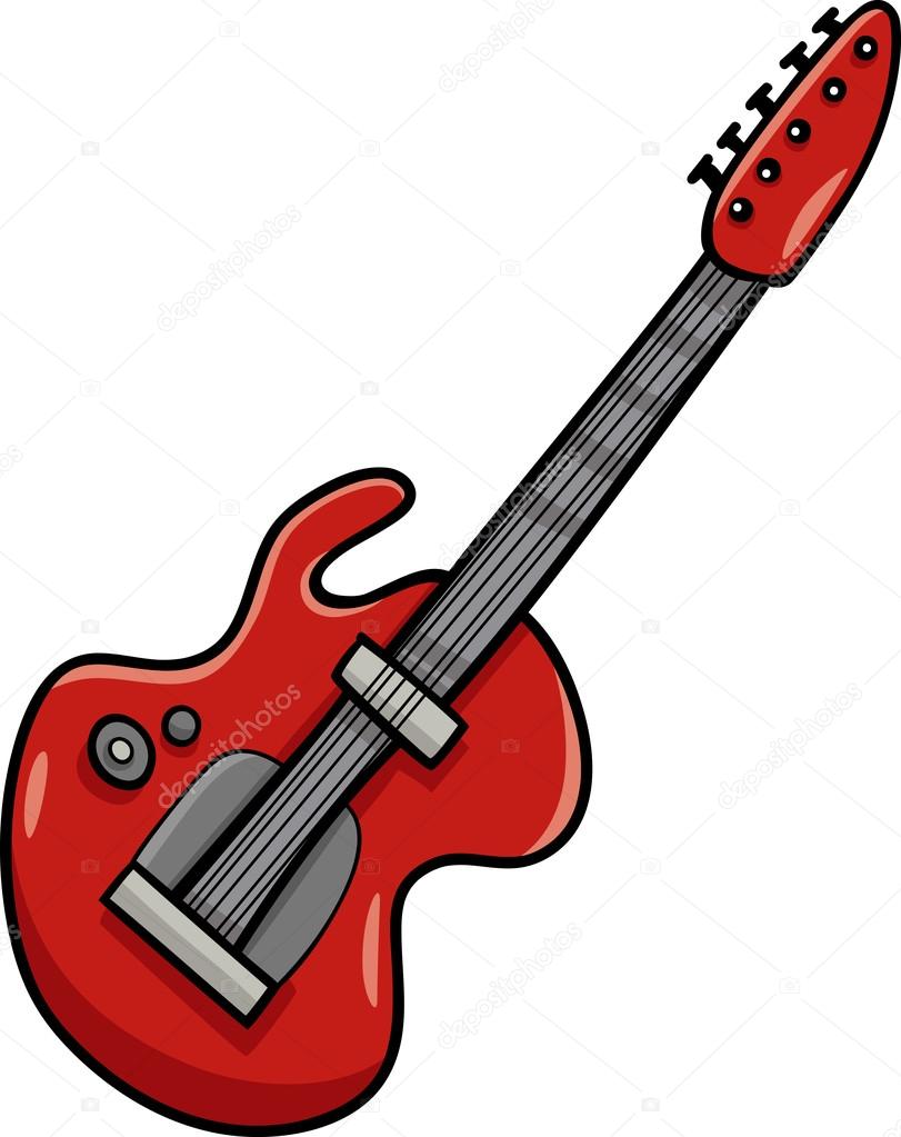 811x1023 Electric Guitar Cartoon Clip Art Stock Vector Izakowski