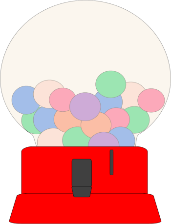350x459 Gumball Machine Clip Art
