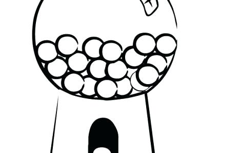 470x300 Bubble Gum Machine Coloring Page Pin Gumball Black And White Empty
