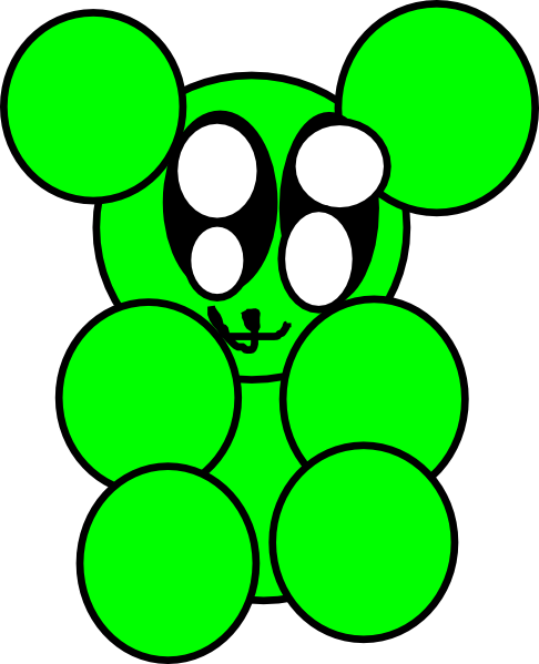 486x599 Gummy Bear Green Pa Clip Art