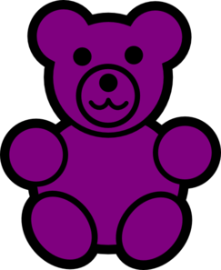 243x297 Purple Bear Clip Art