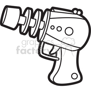 300x300 Royalty Free Toy Laser Gun Cartoon Vector Image Outline 397942