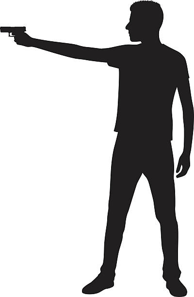 400x612 Man Pointing A Gun Clipart
