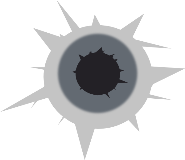 600x519 Gun Shot Clipart Hole