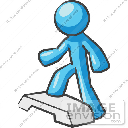 450x450 Clip Art Graphic Of A Sky Blue Guy Character Stepping