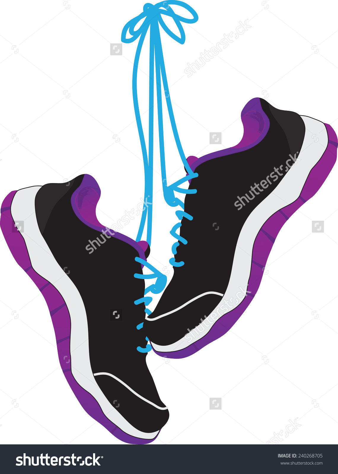 1140x1600 Hanging Running Shoes Clipart