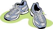 170x95 Running Shoes Clip Art