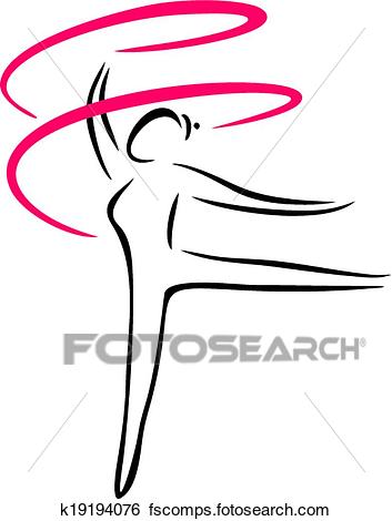353x470 Clip Art Of Artistic Gymnastics K19194076