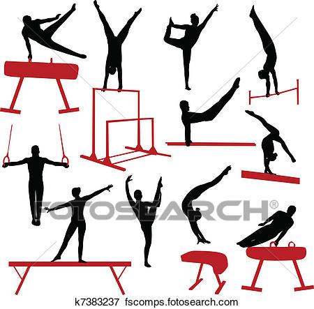450x443 Clip Art Of Gymnastics K7383237