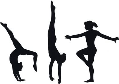 400x284 Gymnast Clipart Black And White