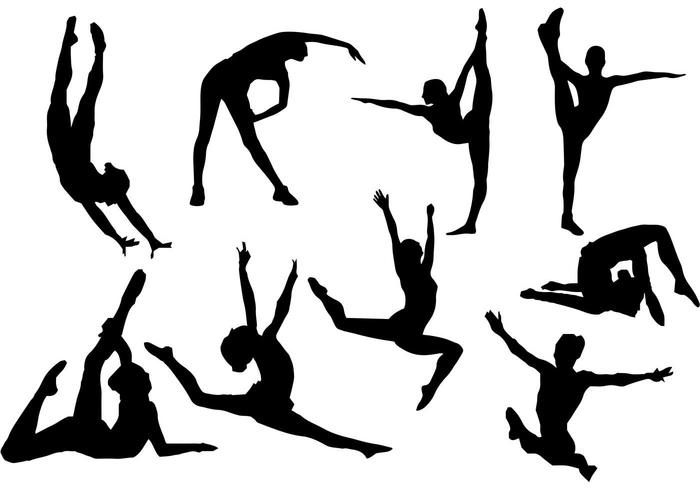 700x490 Gymnastics Stick Figure Vector Icons