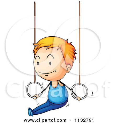 450x470 Cartoon Of A Gymnastics Girl On The Uneven Bars