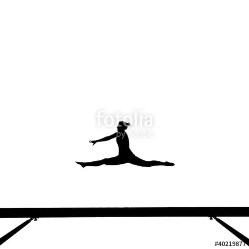 500x500 Gymnast Clipart Beam