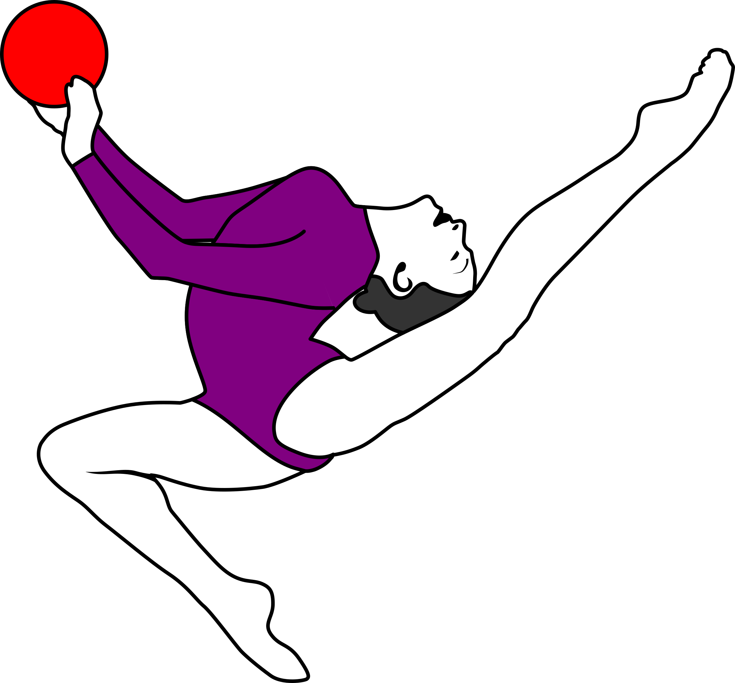 2400x2231 Gymnastics Clipart Purple
