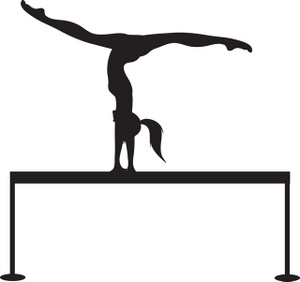 300x282 Gymnast Clipart Beam