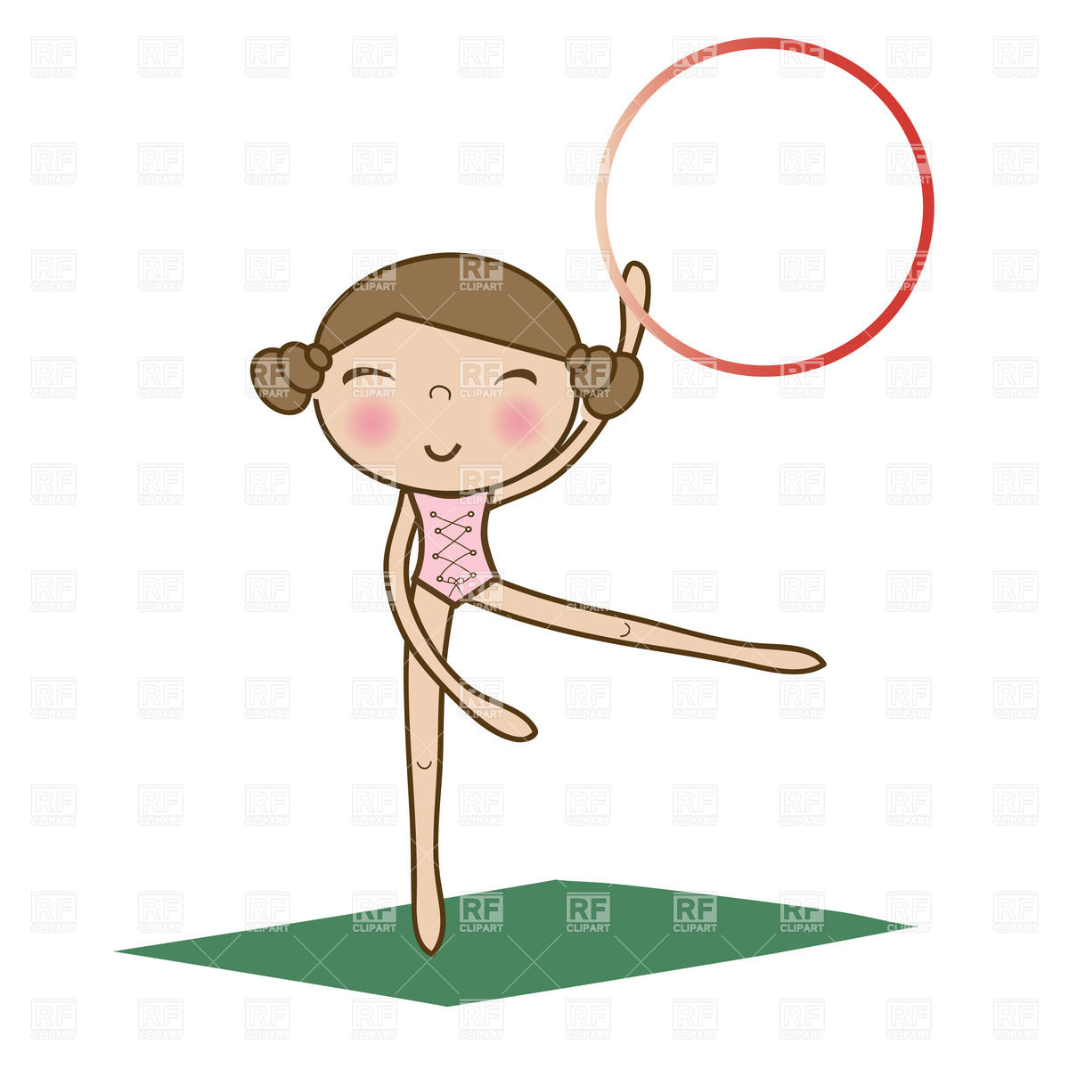 1200x1200 Girl Doing Gymnastics Clipart