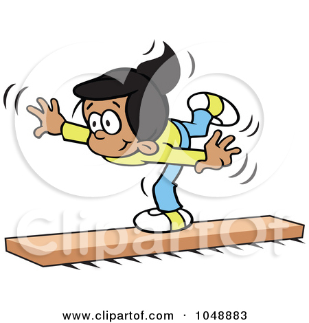 450x470 Gymnast Clipart Balance Beam