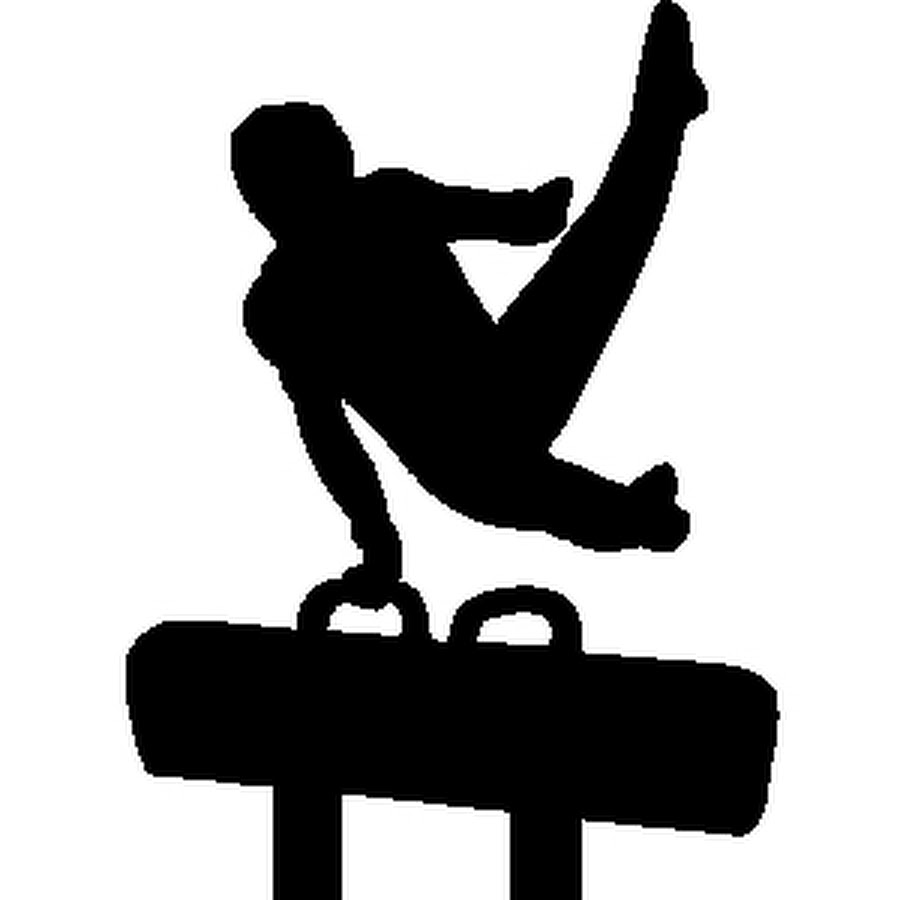 900x900 Boys Gymnastics Clipart Black And White