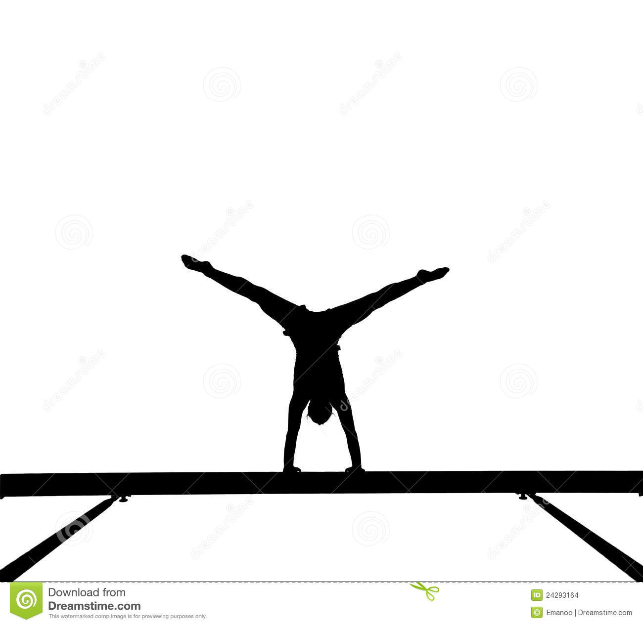 1300x1267 Gymnastics Clipart Silhouette Beam