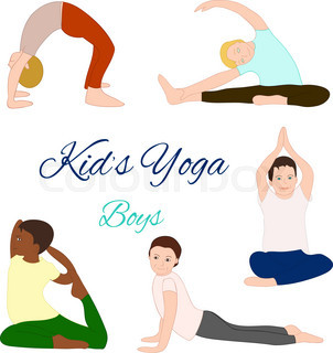 302x320 Yoga Kids Set. Gymnastics For Children And Healthy Lifestyle