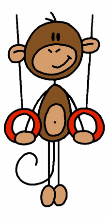 225x450 Gymnastics Clipart Monkey