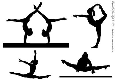 400x283 Gymnastics Silhouette Clip Art