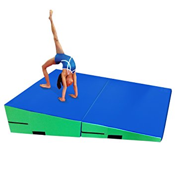 355x355 Gymmatsdirect Folding Gymnastics Incline Mat Large
