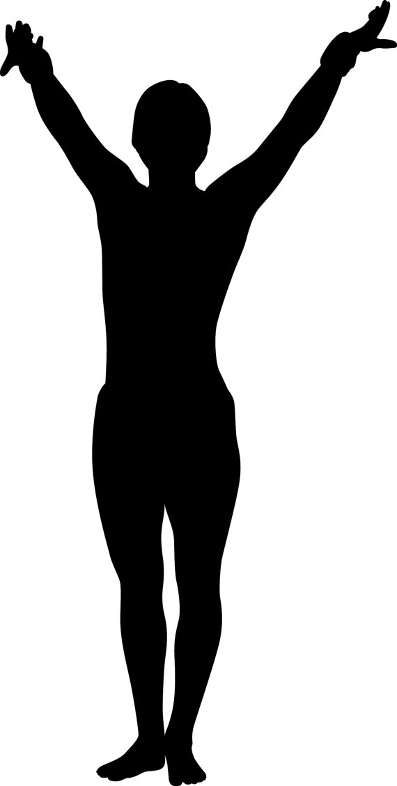 570x1128 Gymnast Landing Silhouette Die Cut Vinyl Decal Sticker. You