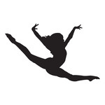 Gymnastics Silhouette Splits | Free download on ClipArtMag