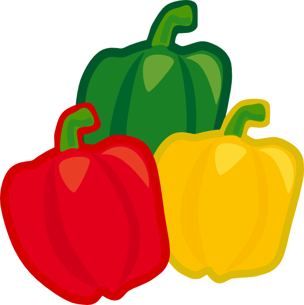 594x597 Bell Pepper Mix Clip Art