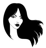 162x170 Black Hair Clipart Black And White