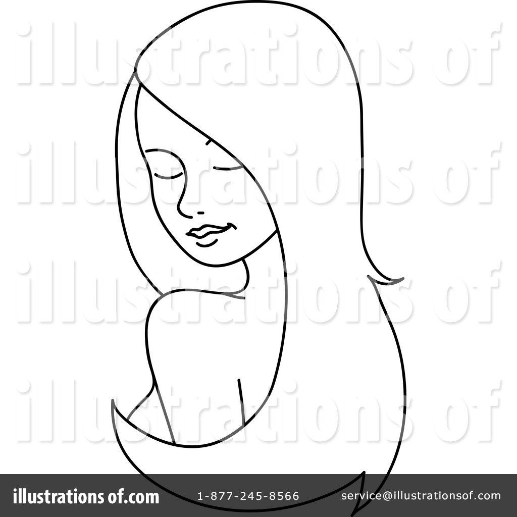 1024x1024 Black Hair Clipart Black And White