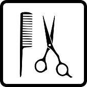 170x170 Clip Art Of Black Hair Salon Sign K14994742