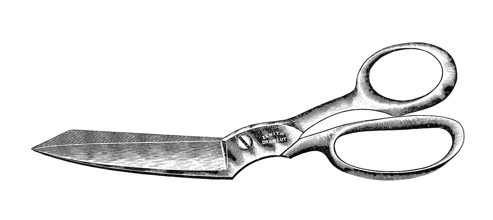 1600x716 Vintage Hair Scissors Clipart