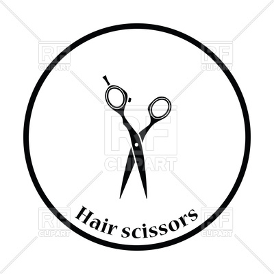 400x400 Hair Scissors Icon Royalty Free Vector Clip Art Image