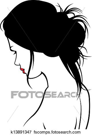319x470 Clip Art Of Woman Head And Their Hair (Hair Stylist Vector