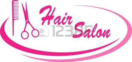 450x211 Hair Salon Icon With Art Woman Face Silhouette Royalty Free