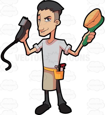 364x400 Hair Dresser Clipart
