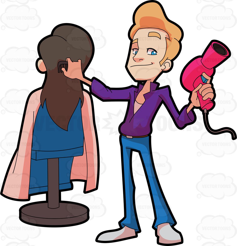 Hair Stylist Clipart Free download on ClipArtMag Boy Combing Hair Cartoon.