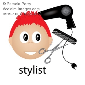 300x300 Art Illustration Of A Male Hair Stylist Occupation Icon