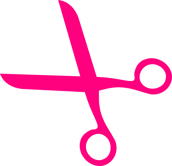 600x580 Pink Hair Scissors Clip Art