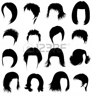 385x400 Long Clipart Hairstyle