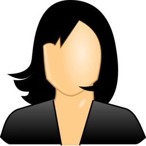 300x300 Black Hair Lady Clip Art