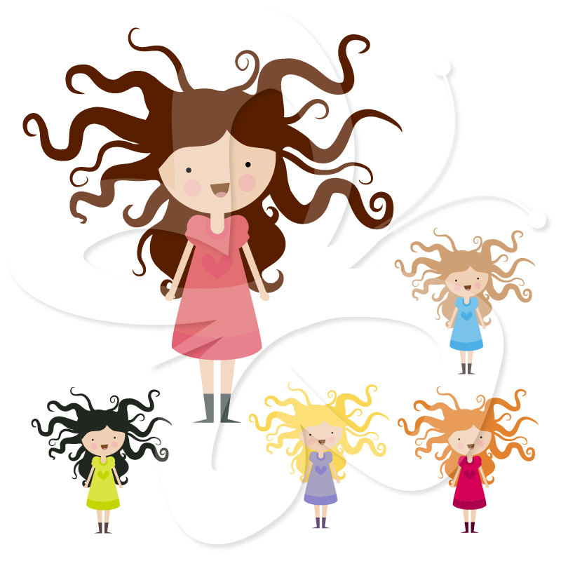 800x800 Crazy Hair Clipart
