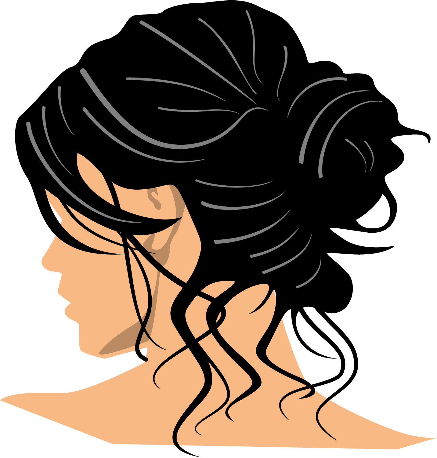 1432x1500 Hairstyle Clipart