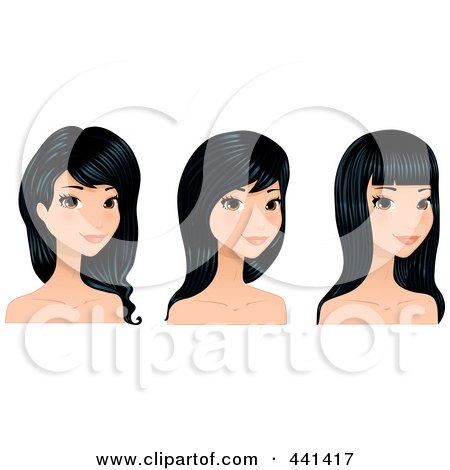 450x470 Royalty Free (Rf) Clipart Of Hairstyles, Illustrations, Vector