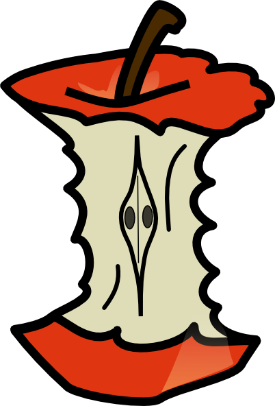 402x592 Apple Core Clip Art